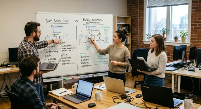 Buy software vs automate: how lean teams should decide