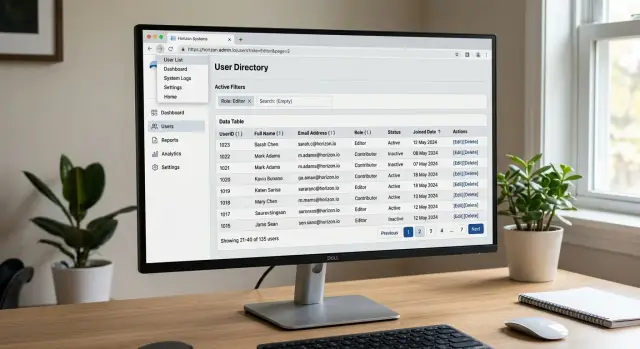 Cursor pagination in admin tools that keeps back buttons working
