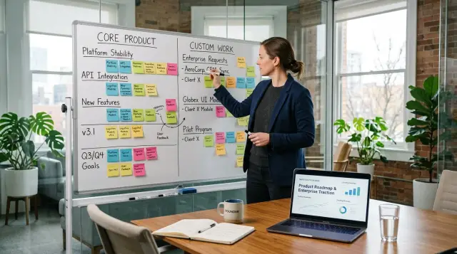 Fundraising with an enterprise roadmap: where custom work stops