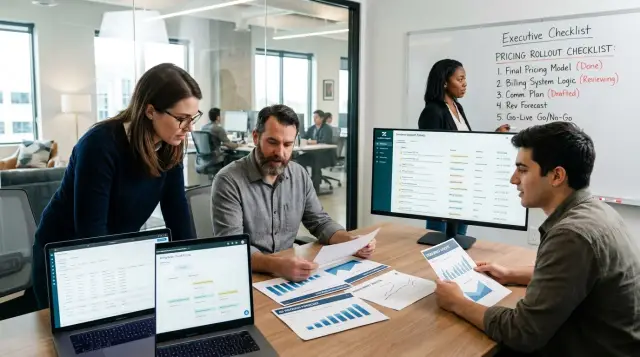Pricing change technical review before a new plan launch