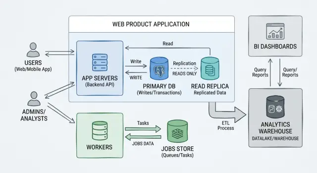 Split databases by workload: when it helps and when not