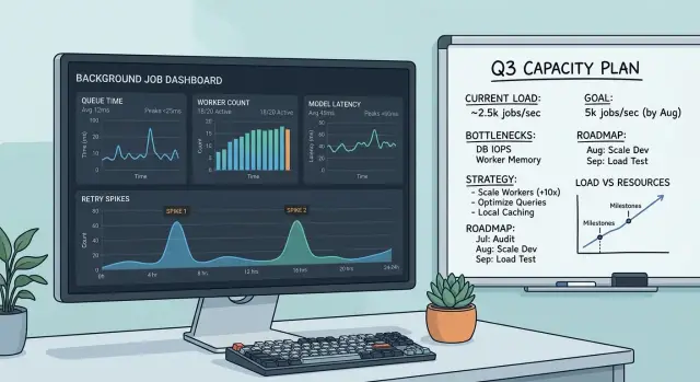 AI worker pool capacity planning before jobs start slipping