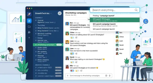 Slack channel rules that keep search useful as teams grow