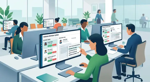 Human review queues: clear rules that keep them small